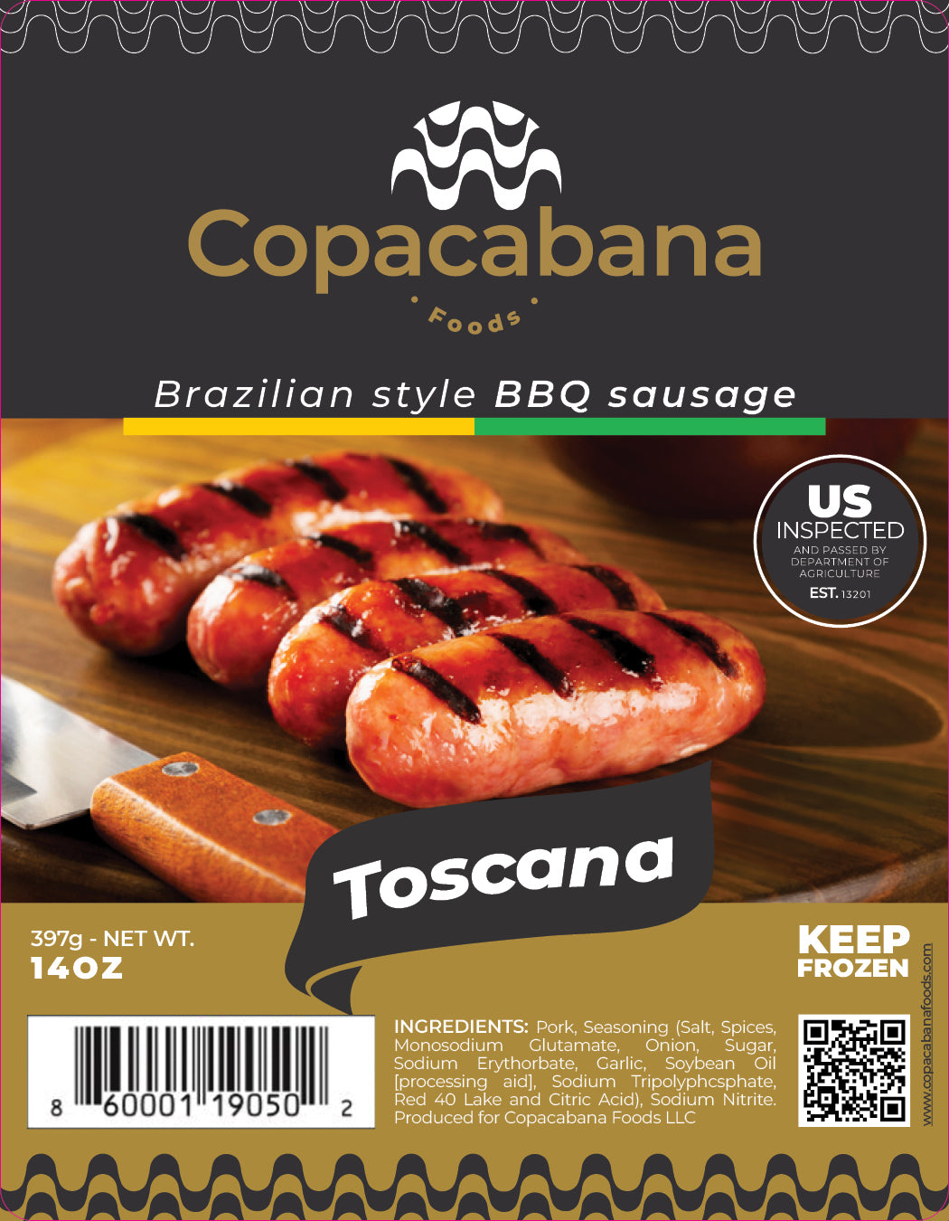 Toscana Sausage - Brazilian BBQ Style